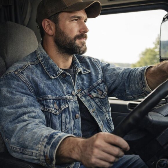 Levi Trucker Jacket Y2K Vintage Jaguar Sun Petroglyphs Logo Vintage Size Small - Picture 2 of 14